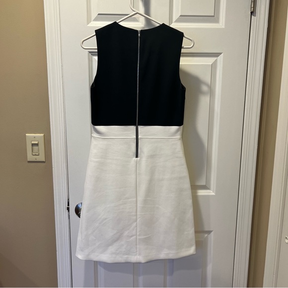 THEORY/ Bergdorf Goodman/ Raneid Two-Tone Crepe Dress / Size 6 - Picture 3 of 6